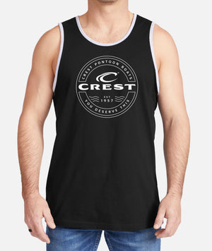 Crest You Deserve This Men's Tank Top - Black / Heather Grey