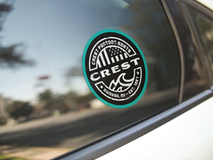 Crest American Circle Sticker 3.25"