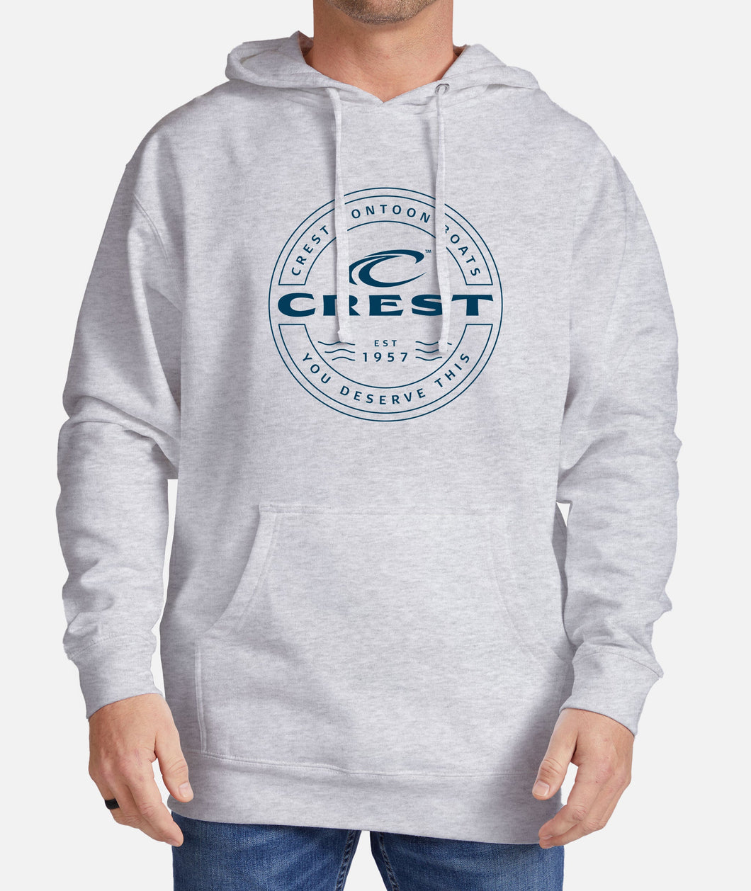 Crest You Deserve This Men's Hoodie - Grey