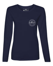 Load image into Gallery viewer, Crest You Deserve This Women&#39;s Long Sleeve T-Shirt - Navy