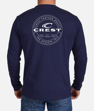 Crest You Deserve This Men's Long Sleeve T-Shirt - Midnight Navy