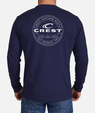 Load image into Gallery viewer, Crest You Deserve This Men&#39;s Long Sleeve T-Shirt - Navy