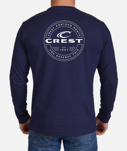 Crest You Deserve This Men's Long Sleeve T-Shirt - Navy