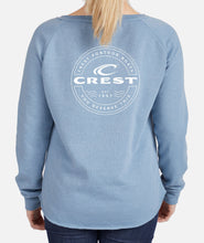 Load image into Gallery viewer, Crest You Deserve This Women&#39;s Crewneck Sweatshirt - Blue