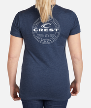 Load image into Gallery viewer, Crest You Deserve This Women&#39;s T-Shirt - Navy